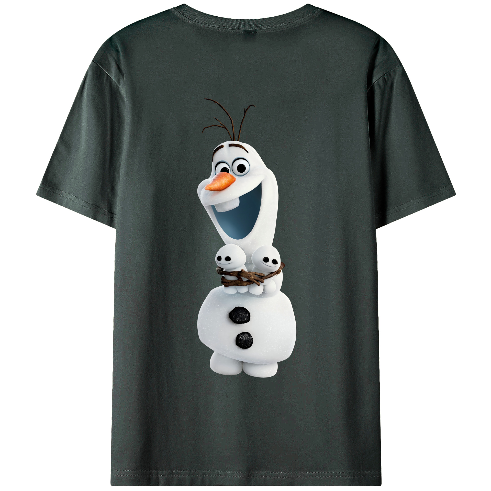 （画像用） アナと雪の女王 アンナ エルサ Frozen Anna Elsa 綿100％ メンズ半袖Tシャツ（バックプリント） 通気性
